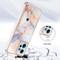 For Xiaomi Redmi Note 12 4G Marble Pattern IMD Card Slot Phone Case(Galaxy Marble White)
