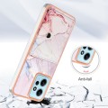 For Xiaomi Redmi Note 12 4G Marble Pattern IMD Card Slot Phone Case(Rose Gold)