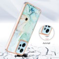 For Xiaomi Redmi Note 12 4G Marble Pattern IMD Card Slot Phone Case(Green)