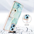 For Xiaomi Redmi Note 12 5G Global Marble Pattern IMD Card Slot Phone Case(Green)