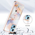 For Xiaomi Poco X5 5G Marble Pattern IMD Card Slot Phone Case(Galaxy Marble White)
