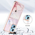 For Xiaomi Poco X5 5G Marble Pattern IMD Card Slot Phone Case(Rose Gold)