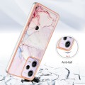 For Xiaomi Redmi Note 12 Pro 5G Global Marble Pattern IMD Card Slot Phone Case(Rose Gold)