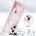 For Xiaomi Poco X5 Pro 5G Marble Pattern IMD Card Slot Phone Case(Rose Gold)