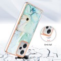 For Xiaomi Redmi Note 12 Pro+ Marble Pattern IMD Card Slot Phone Case(Green)