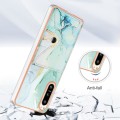 For Sony Xperia 5 IV Marble Pattern IMD Card Slot Phone Case(Green)