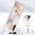For Sony Xperia 10 IV Marble Pattern IMD Card Slot Phone Case(Galaxy Marble White)