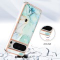 For Google Pixel 8 Pro Marble Pattern IMD Card Slot Phone Case(Green)