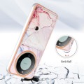 For Huawei Mate 60 Marble Pattern IMD Card Slot Phone Case(Rose Gold)