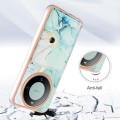 For Huawei Mate 60 Marble Pattern IMD Card Slot Phone Case(Green)