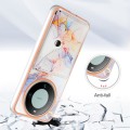 For Huawei Mate 60 Pro Marble Pattern IMD Card Slot Phone Case(Galaxy Marble White)