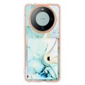 For Huawei Mate 60 Pro Marble Pattern IMD Card Slot Phone Case(Green)