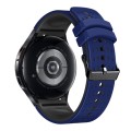 For Samsung Galaxy Watch 6 Two Color Silicone Watch Band(Blue Black)