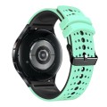 For Samsung Galaxy Watch 6 Two Color Silicone Watch Band(Green Black)