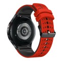 For Samsung Galaxy Watch 6 Two Color Silicone Watch Band(Red Black)