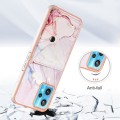 For Realme 9 Pro 5G Marble Pattern IMD Card Slot Phone Case(Rose Gold)