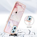 For Realme 9i / OPPO A36 Marble Pattern IMD Card Slot Phone Case(Rose Gold)