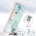 For Realme C21Y Marble Pattern IMD Card Slot Phone Case(Green)