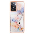 For Realme Narzo 50 5G Marble Pattern IMD Card Slot Phone Case(Galaxy Marble White)