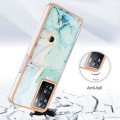 For Realme Narzo 50 5G Marble Pattern IMD Card Slot Phone Case(Green)