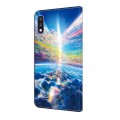 For LG K22/K22 + Crystal Painted Leather Phone case(Colorful Sky)