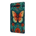 For LG K41S/K51S Crystal Painted Leather Phone case(Flower Butterfly)