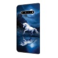 For LG V60 ThinQ 5G Crystal Painted Leather Phone case(White Horse)