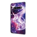 For LG V60 ThinQ 5G Crystal Painted Leather Phone case(Unicorn)