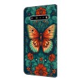 For LG V60 ThinQ 5G Crystal Painted Leather Phone case(Flower Butterfly)