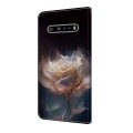 For LG V60 ThinQ 5G Crystal Painted Leather Phone case(Peony)