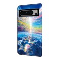 For Google Pixel 6 Crystal Painted Leather Phone case(Colorful Sky)