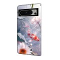 For Google Pixel 6a Crystal Painted Leather Phone case(Koi)