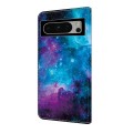 For Google Pixel 6a Crystal Painted Leather Phone case(Starry Sky)