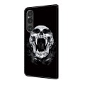 For Sony Xperia 1 V Crystal Painted Leather Phone case(Skull)