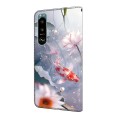 For Sony Xperia 5 III Crystal Painted Leather Phone case(Koi)