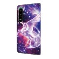 For Sony Xperia 5 IV Crystal Painted Leather Phone case(Unicorn)