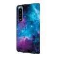 For Sony Xperia 5 IV Crystal Painted Leather Phone case(Starry Sky)