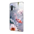 For Sony Xperia 10 III Crystal Painted Leather Phone case(Koi)