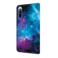 For Sony Xperia 10 III Crystal Painted Leather Phone case(Starry Sky)