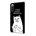 For Sony Xperia 10 IV Crystal Painted Leather Phone case(Dont Touch My Phone)