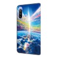 For Sony Xperia 10 V Crystal Painted Leather Phone case(Colorful Sky)