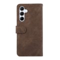 For Samsung Galaxy A05s 4G ABEEL Color Block Magnetic RFID Leather Phone Case(Brown-Blue)