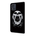 For Motorola Moto E13 Crystal Painted Leather Phone case(Skull)