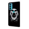 For Motorola Moto E20/E30/E40 Crystal Painted Leather Phone case(Skull)