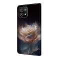 For Motorola Moto G Power 2023 Crystal Painted Leather Phone case(Peony)