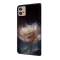 For Motorola Moto G10/G20/G30 Crystal Painted Leather Phone case(Peony)