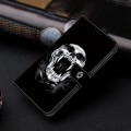 For Motorola Moto G22 Crystal Painted Leather Phone case(Skull)