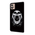 For Motorola Moto G22 Crystal Painted Leather Phone case(Skull)