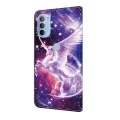 For Motorola Moto G31/G41 Crystal Painted Leather Phone case(Unicorn)