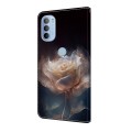 For Motorola Moto G31/G41 Crystal Painted Leather Phone case(Peony)